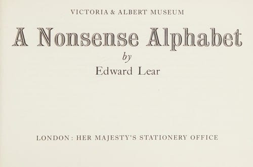 A nonsense alphabet