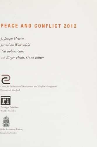 Peace and conflict 2012