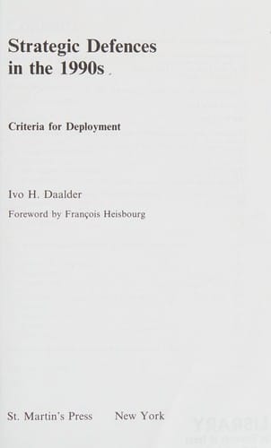 Strategic defences in the 1990s