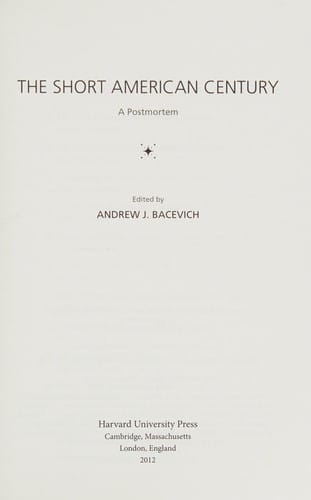 The short American century