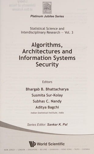 Algorithms, architectures and information systems security
