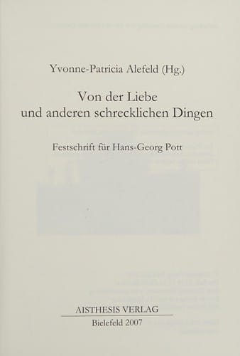 Von der Liebe und anderen schrecklichen Dingen