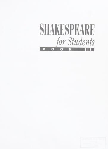 Shakespeare for students