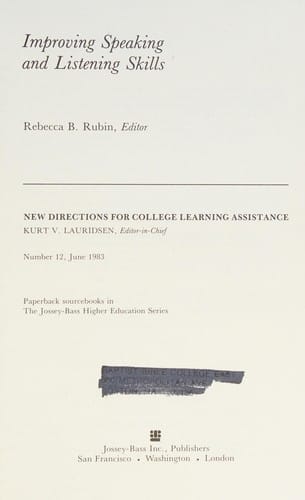 Improving speaking and listening skills