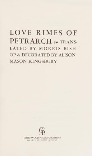 Love rimes of Petrarch