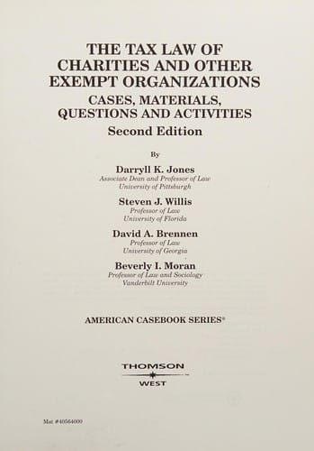 The tax law of charities and other exempt organizations