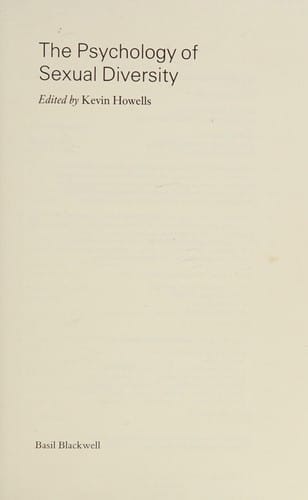 The Psychology of sexual diversity