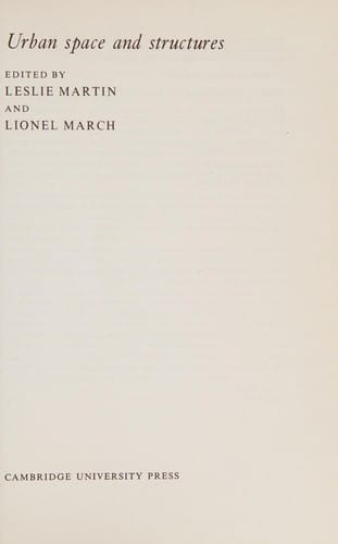 Urban space and structures