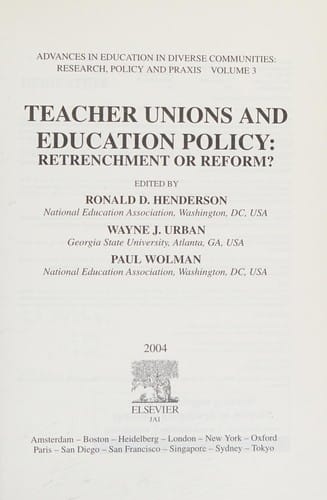Teacher unions and education policy