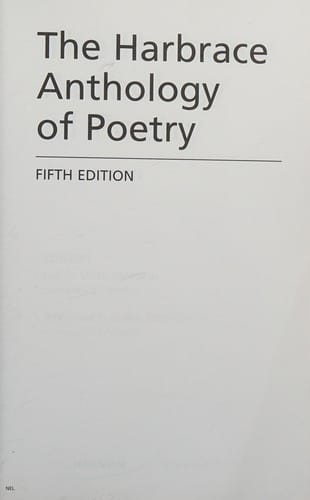 The Harbrace anthology of poetry