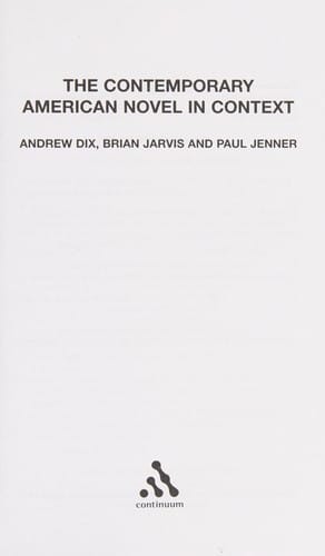 The contemporary American novel in context