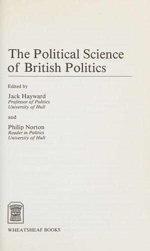 The Political science of British politics