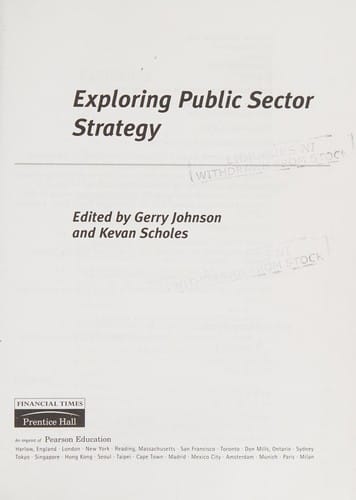 Exploring public sector strategy