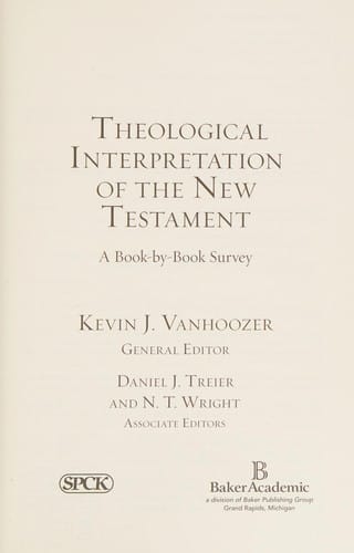 Theological interpretation of the New Testament