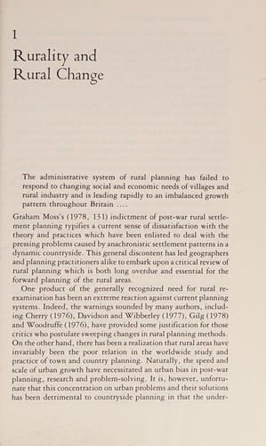 Key settlements in rural areas