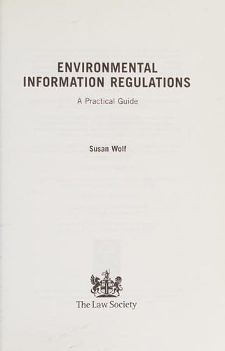 Environmental information regulations