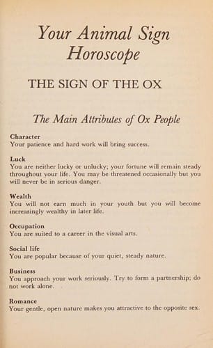 The year of the ox