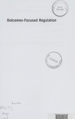 Outcomes-focused regulation