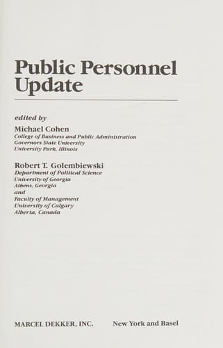 Public personnel update