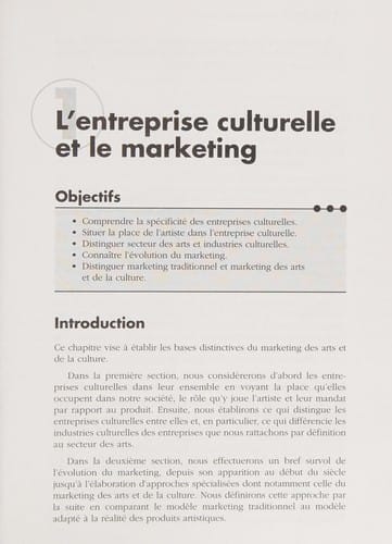 Marketing des arts et de la culture  (Le)