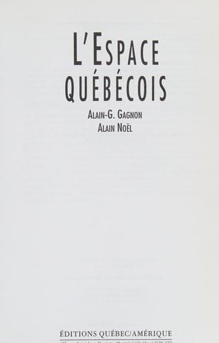 L'espace québécois