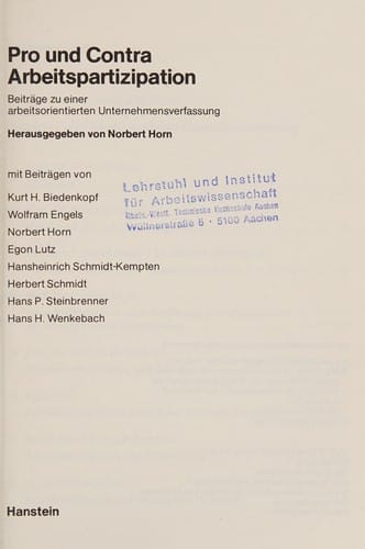 Pro und contra Arbeitspartizipation