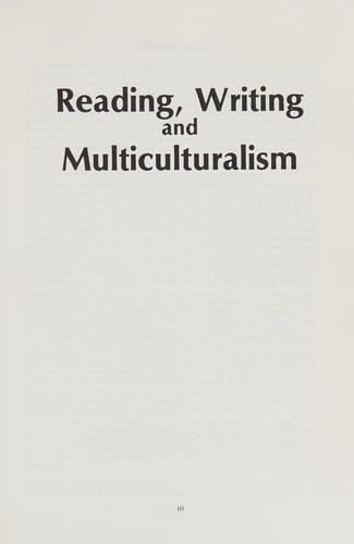 Reading, writing, and multiculturalism