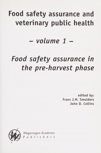 Food safety assurance and veterinary public health