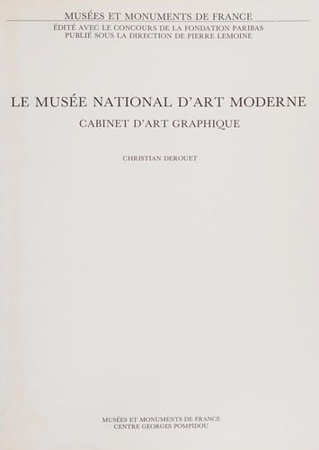 Le Musée national d'art moderne, Cabinet d'art graphique
