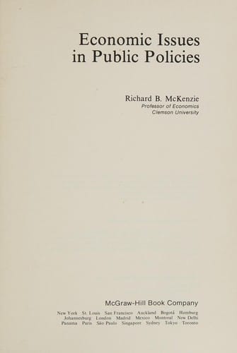 Economic issues in public policies