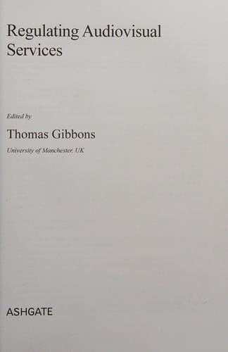 Regulating audiovisual services