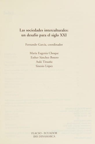 Las sociedades interculturales