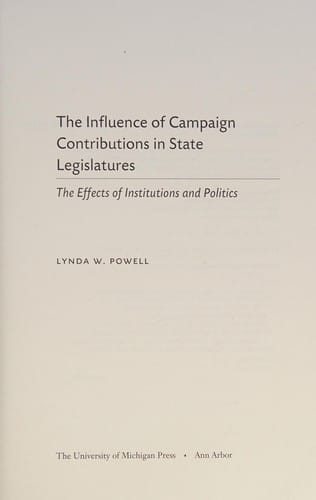 The influence of campaign contributions in state legislatures