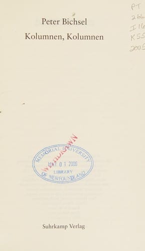 Kolumnen, Kolumnen