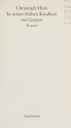 In seiner frühen Kindheit ein Garten