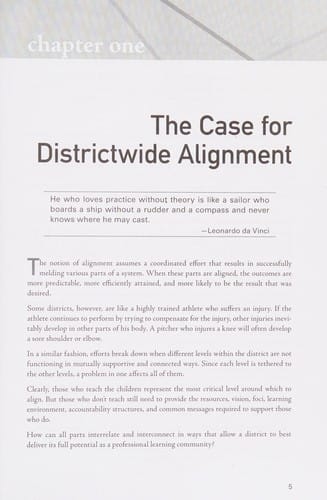 Aligning school districts as PLCs