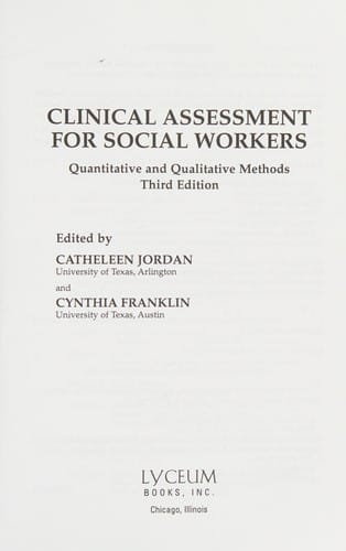 Clinical assessment for social workers