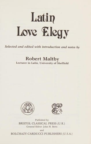 Latin love elegy