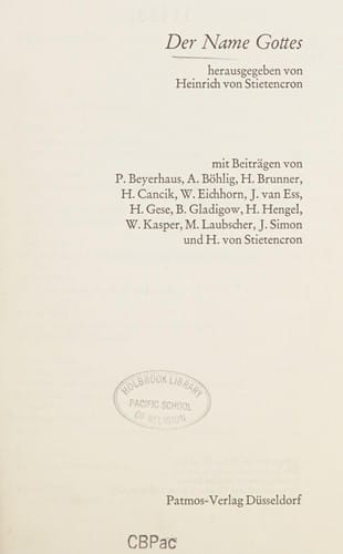 Der Name Gottes