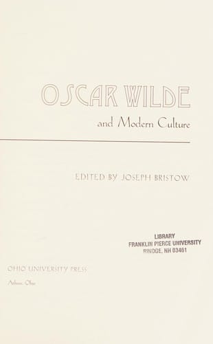 Oscar Wilde and modern culture