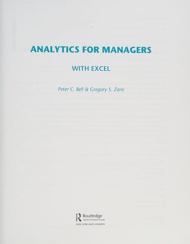 Analytics for managers