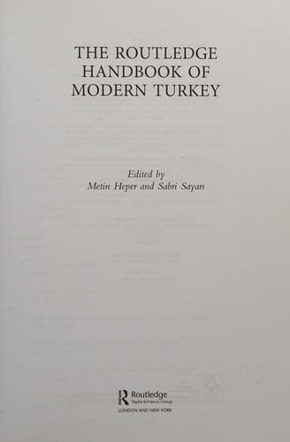 The Routledge handbook of modern Turkey