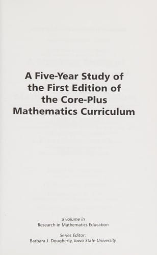 Five-year study of the first edition of the core-plus mathematics curriculum