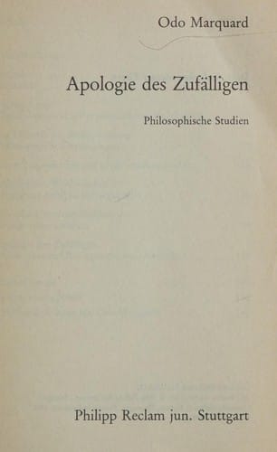 Apologie des Zufälligen