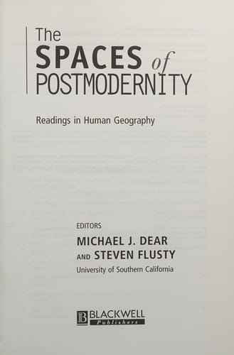 The spaces of postmodernity