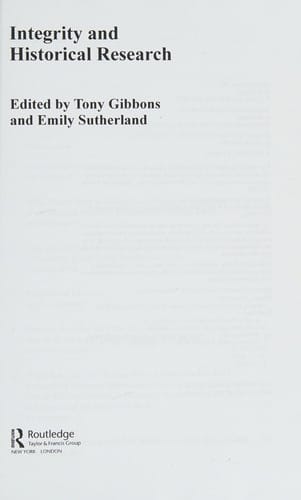 Integrity and historical research