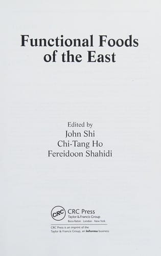 Functional foods of the East