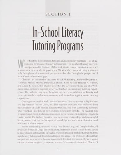 Literacy tutoring that works