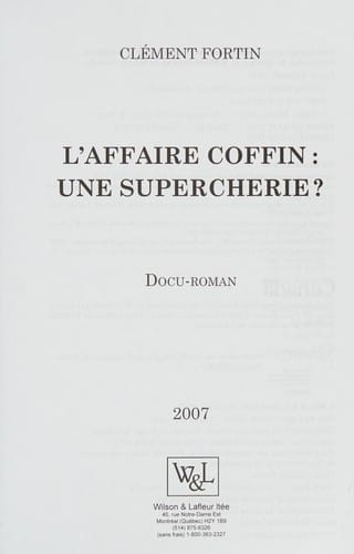 Affaire Coffin: une supercherie?