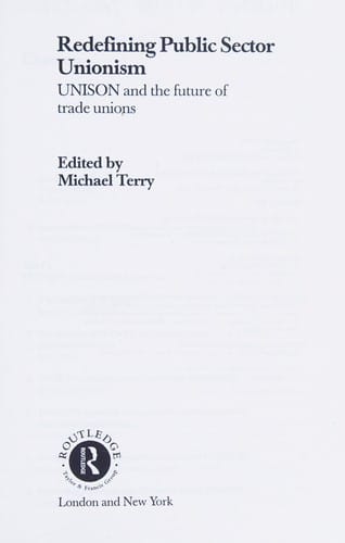 Redefining public sector unionism